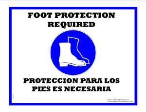 Foot Protection Required Sign