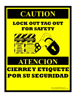 Lock Out Tag Out Sign